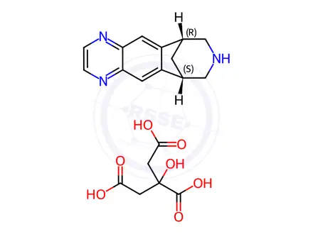 Chemical structure of Varenicline Citrate