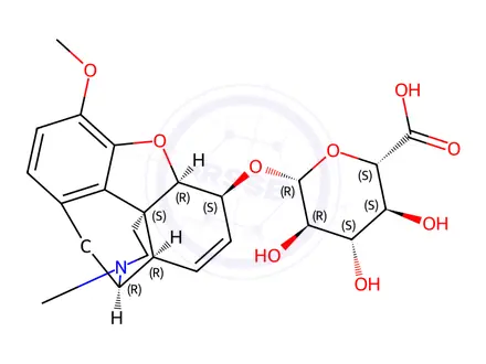 Chemical structure of Codeine-6-β-D-glucuronide