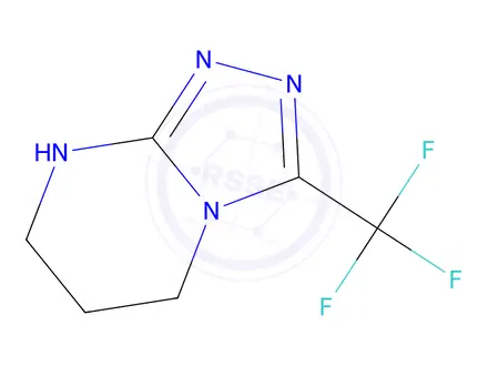 Chemical structure of 3-(Trifluoromethyl)-5H,6H,7H,8H-[1,2,4]triazolo[4,3-a]pyrimidine