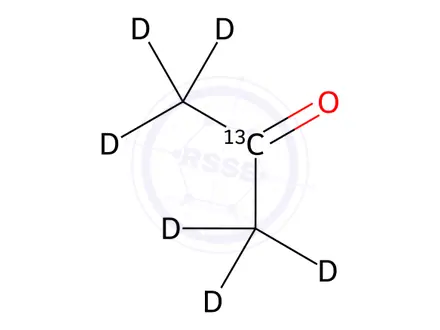 Chemical structure of Acetone-2-13C,d6