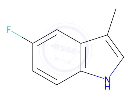 Chemical structure of 5-Fluoro-3-methylindole