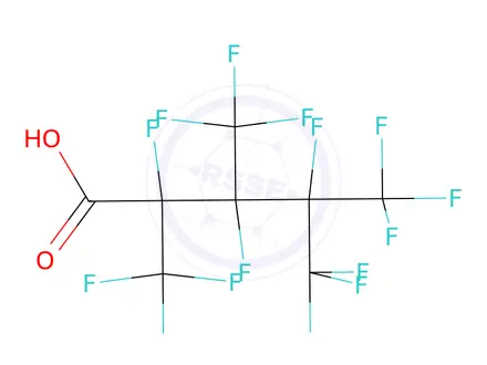 Chemical structure of Pentanoic acid, 2,3,4,5,5,5-hexafluoro-2,3,4-tris(trifluoromethyl)-