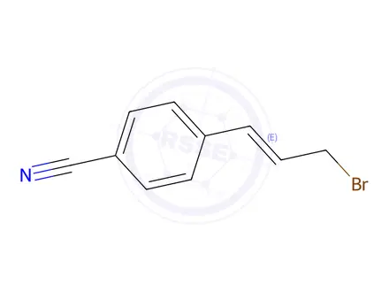 Chemical structure of (E)-4-(3-Bromoprop-1-en-1-yl)benzonitrile