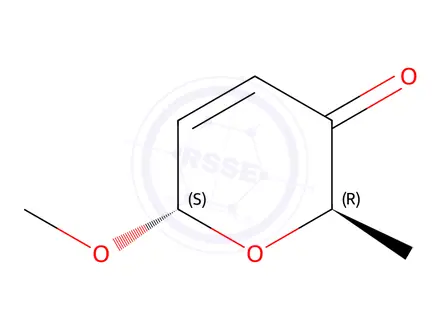 Chemical structure of methyl 2,3,6-trideoxy-alpha-glycero-hex-2-enopyranosid-4-ulose