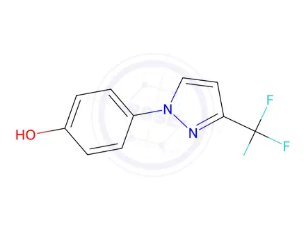 Chemical structure of 4-(3-(Trifluoromethyl)-1h-pyrazol-1-yl)phenol
