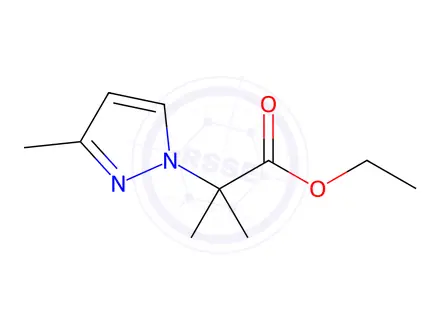 Chemical structure of ethyl 2-methyl-2-(3-methyl-1H-pyrazol-1-yl)propanoate