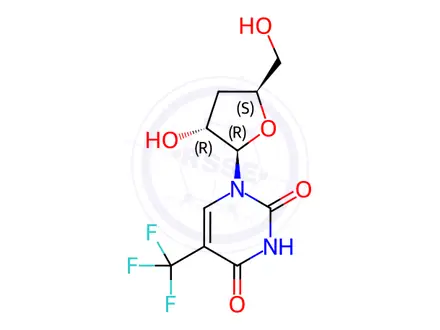 Chemical structure of 3’-Deoxy-5-trifluoromethyluridine