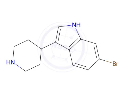 Chemical structure of 6-Bromo-3-(piperidin-4-yl)-1H-indole