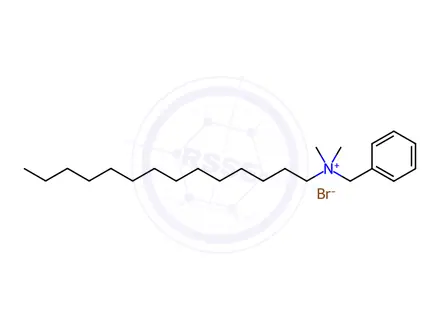 Chemical structure of BenzeneMethanaMiniuM, N,N-diMethyl-N-tetradecyl-, broMide