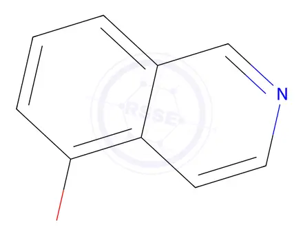 Chemical structure of 5-hydroxyisoquinoline, tech., 90%