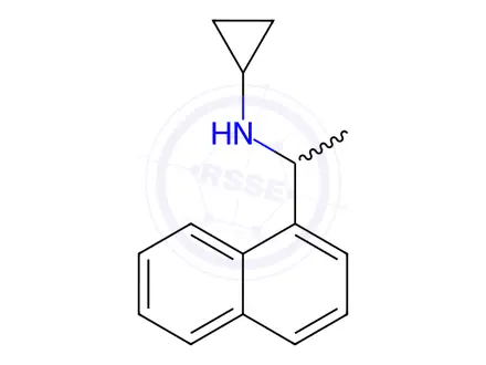 Chemical structure of 1-Naphthalenemethanamine, N-cyclopropyl-α-methyl-