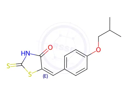 Chemical structure of (5E)-5-(4-Isobutoxybenzylidene)-2-mercapto-1,3-thiazol-4(5H)-one