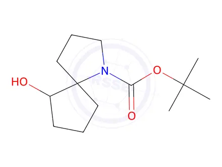 Chemical structure of Tert-butyl 6-hydroxy-1-azaspiro[4.4]Nonane-1-carboxylate