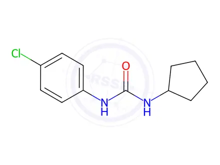 Chemical structure of Urea, N-(4-chlorophenyl)-N'-cyclopentyl-