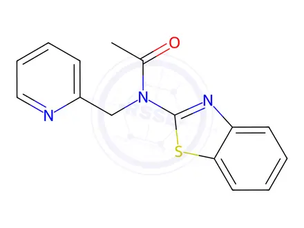 Chemical structure of N-(Benzo[d]thiazol-2-yl)-N-(pyridin-2-ylmethyl)acetamide