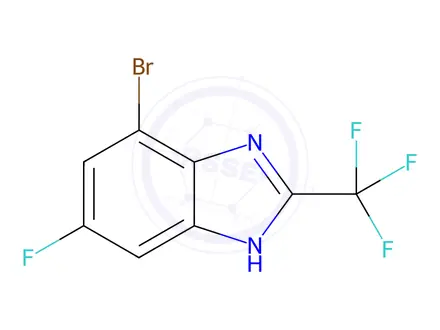 Chemical structure of 4-Bromo-6-fluoro-2-(trifluoromethyl)-1H-benzimidazole