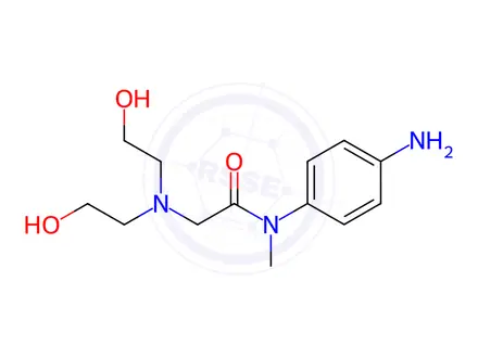 Chemical structure of n-(4-Aminophenyl)-2-[bis(2-hydroxyethyl)amino]-n-methylacetamide