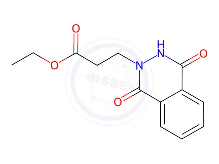 Chemical structure of Ethyl 3-(1,4-dioxo-3,4-dihydrophthalazin-2(1H)-yl)propanoate
