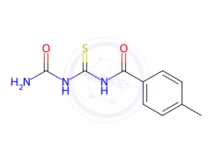 Chemical structure of N-(carbamoylcarbamothioyl)-4-methylbenzamide