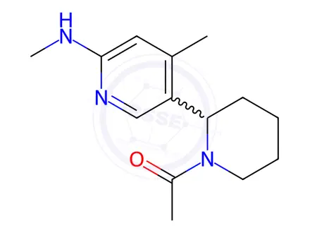Chemical structure of 1-(2-(4-Methyl-6-(methylamino)pyridin-3-yl)piperidin-1-yl)ethanone