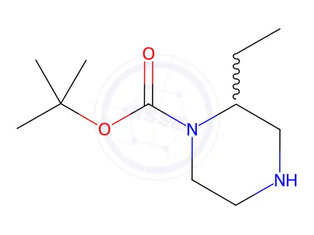 Chemical structure of 1-Boc-2-Ethylpiperazine