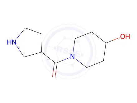 Chemical structure of 1-(pyrrolidine-3-carbonyl)piperidin-4-ol