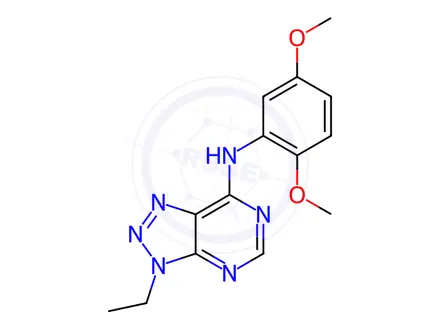 Chemical structure of N-(2,5-Dimethoxyphenyl)-3-ethyl-3H-[1,2,3]triazolo[4,5-d]pyrimidin-7-amine