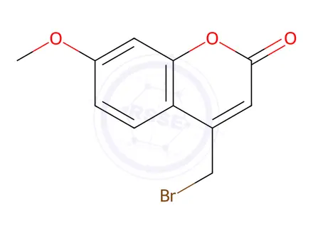 Chemical structure of 4-Bromomethyl-7-methoxycoumarin Solution in Acetonitrile