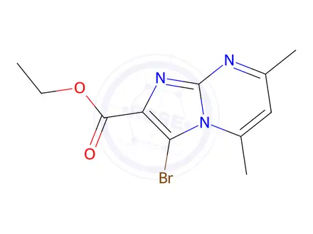 Chemical structure of Ethyl 3-bromo-5,7-dimethylimidazo[1,2-a]pyrimidine-2-carboxylate