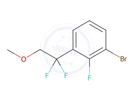 Chemical structure of Benzene, 1-bromo-3-(1,1-difluoro-2-methoxyethyl)-2-fluoro-