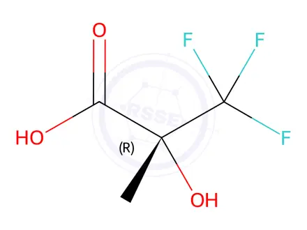 Chemical structure of (R)-3,3,3-TRIFLUORO-2-HYDROXY-2-METHYLPROPIONIC ACID