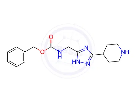 Chemical structure of benzyl N-{[3-(piperidin-4-yl)-1H-1,2,4-triazol-5-yl]methyl}carbamate dihydrochloride