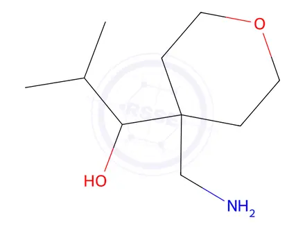 Chemical structure of 1-(4-(Aminomethyl)tetrahydro-2h-pyran-4-yl)-2-methylpropan-1-ol