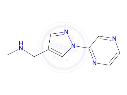 Chemical structure of methyl({[1-(pyrazin-2-yl)-1h-pyrazol-4-yl]methyl})amine
