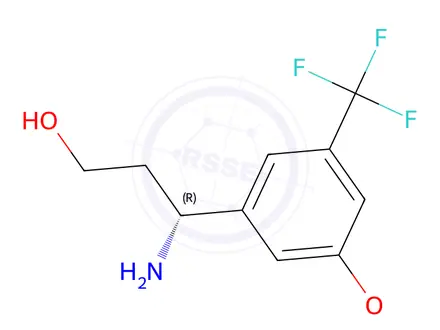 Chemical structure of (R)-3-Amino-3-(3-methoxy-5-(trifluoromethyl)phenyl)propan-1-ol