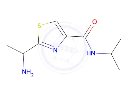 Chemical structure of 2-(1-Aminoethyl)-N-isopropylthiazole-4-carboxamide