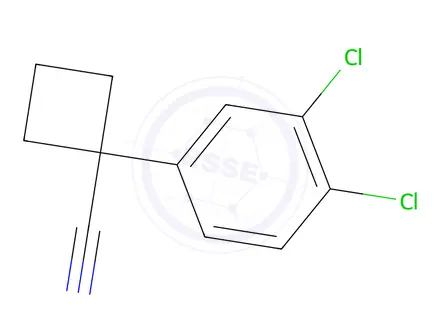 Chemical structure of 1-(3,4-Dichlorophenyl)cyclobutanecarbonitrile
