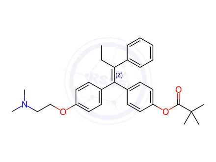 Chemical structure of (E)-1-[4-[2-(N,N-Dimethylamino)ethoxy]phenyl]-1-[4-(trimethylacetoxy)phenyl]-2-phenylbut-1-ene