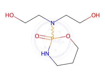 Chemical structure of 2-(bis(2-Hydroxyethyl)amino)-1,3,2-oxazaphosphinane 2-Oxide