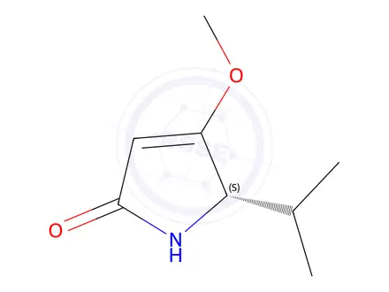 Chemical structure of 2H-Pyrrol-2-one,1,5-dihydro-4-methoxy-5-(1-methylethyl)-,(S)-(9CI)