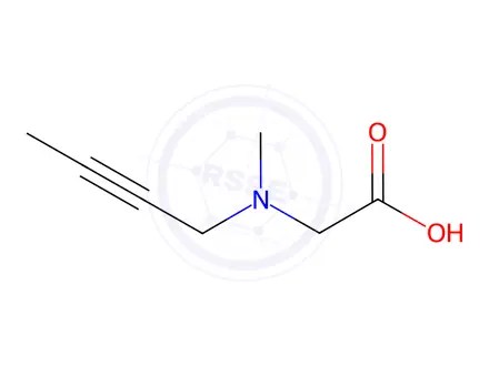 Chemical structure of N-(but-2-yn-1-yl)-N-methylglycine