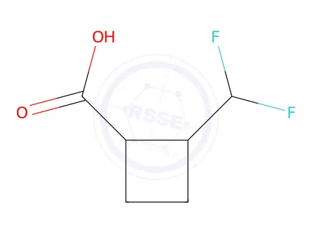 Chemical structure of 2-(Difluoromethyl)cyclobutane-1-carboxylic acid