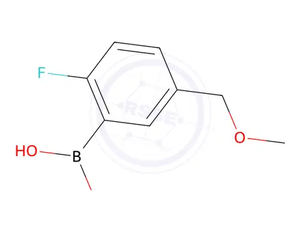 Chemical structure of (2-fluoro-5-(methoxymethyl)phenyl)boronic acid