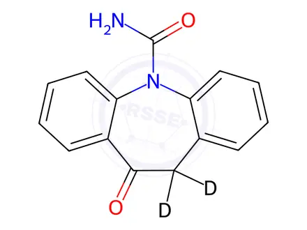 Chemical structure of Oxcarbazepine-D2