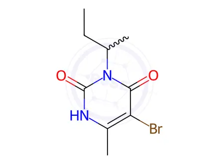 Chemical structure of Bromacil in methanol