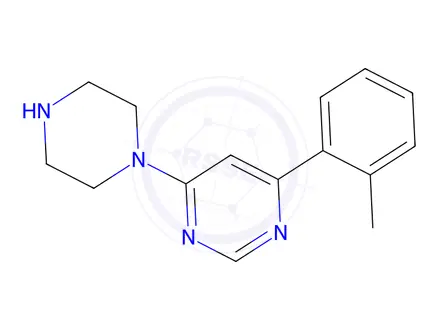 Chemical structure of 4-(2-Methylphenyl)-6-piperazin-1-ylpyrimidine