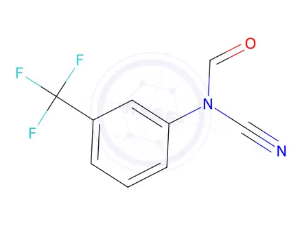 Chemical structure of N-[3-(Trifluoromethyl)phenyl]-1-cyanoformamide