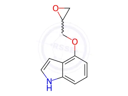 Chemical structure of 4-(oxiran-2-ylmethoxy)-1H-indole