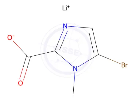 Chemical structure of Lithium 5-bromo-1-methyl-1H-imidazole-2-carboxylate