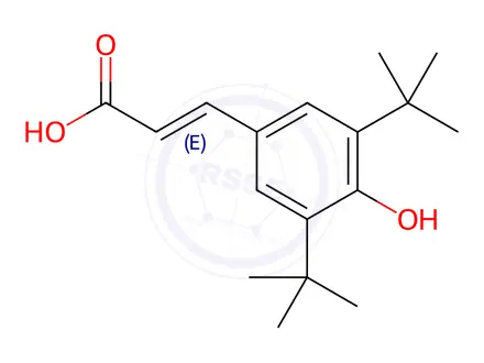 Chemical structure of (E)-3-(3,5-Di-tert-butyl-4-hydroxyphenyl)acrylic Acid